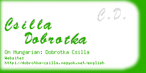 csilla dobrotka business card